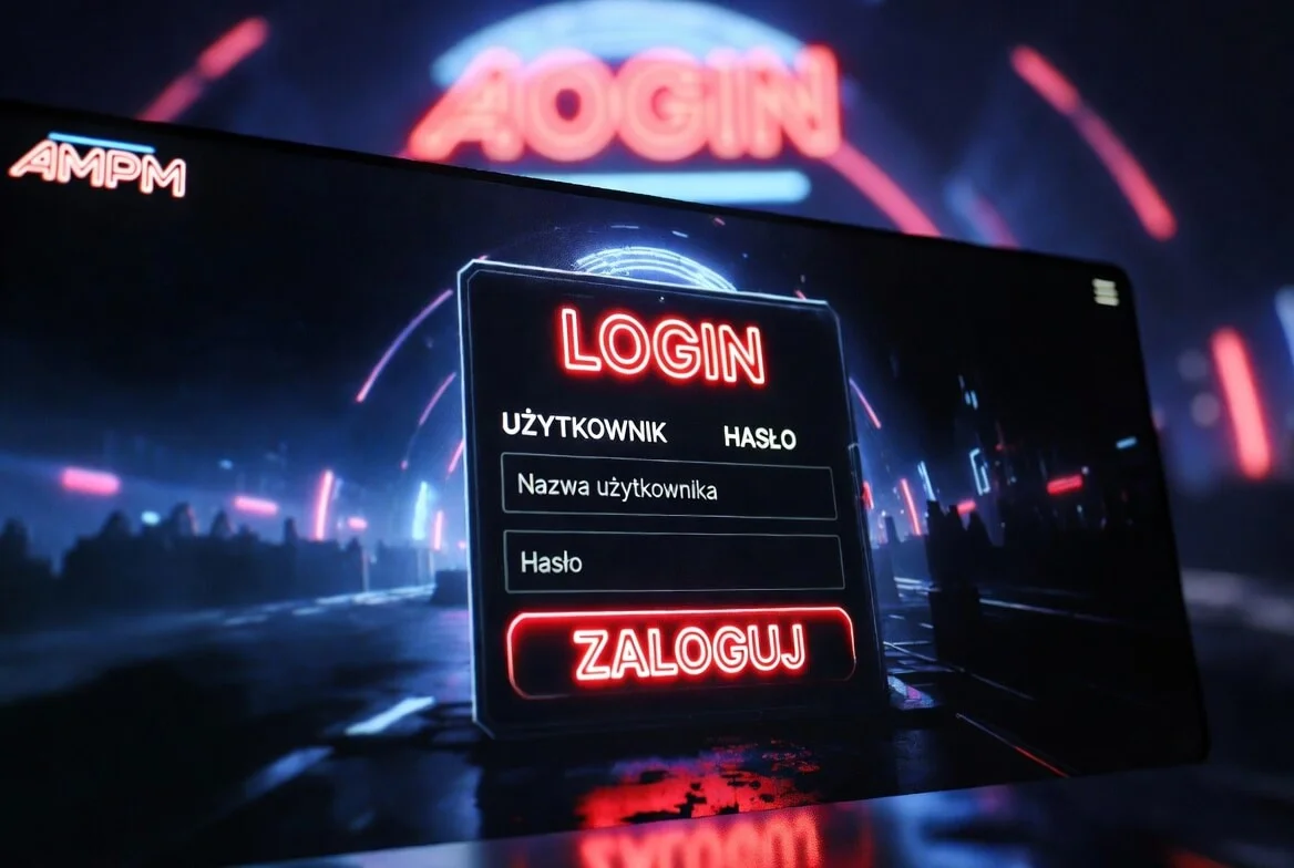 Panel dostępu do konta gracza w AMPM Casino